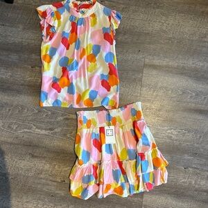 THML Printed Top and Skirt Set